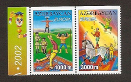 Azerbaijan 2002● Circus●●Zirkus●Europa CEPT●Mi513D-14D (from Booklet) MNH - 2002