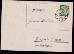 Wappen 10 Pfg. Auf Postkarte Abh Danzig-Oliva 9.5.31 Nach Wernigerode A/Harz - Other & Unclassified