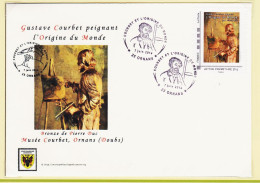 08229 ● FDC ORNANS Oblitération COURBET Peignant Origine Monde 7 Juin 2014 Timbre PRIOR Bronze Pierre DUC  - 2010-2019