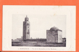 08119 ● MARRAKECH Maroc Vue De La KOUTOUBIA Et D'un Marabout 1910s Edition Détourée DUSSERRE N°1 - Marrakech