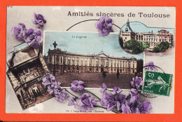 08288 / TOULOUSE (31) Amitiés Sincères De Le CAPITOLE 1912 De Mimi à Honoré VILAREM Port-Vendres LONGI-BECHEL - Toulouse