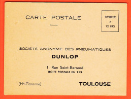 08314 / Rare TOULOUSE (31) S.A Pneumatiques DUNLOP 1 Rue SAINT-BERNARD St Cppub Bon De Commande 1950s  - Toulouse
