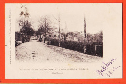 08450 / Peu Commun GARDOUCH (31) Près VILLEFRANCHE-LAURAGAIS Route Entrée Village 1902 / FRAYSSINET Cliché BONNOT - Autres & Non Classés