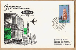 08021 ● Aérophilatélie LAGOS-BRUSSEL BRUXELLES 1er Liaison Aérienne LUCHTVERBINDING 16-12-1965 SABENA Airlines BOEING - Nigeria (1961-...)