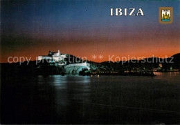 73273146 Ibiza Islas Baleares Festungsanlage Ansicht Vom Meer Aus Bei Nacht Ibiz - Other & Unclassified