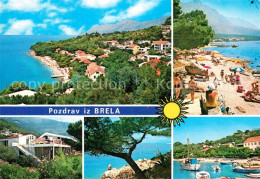 73273140 Brela Panorama Kueste Strand Bungalows Hafen Brela - Kroatië