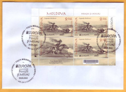 2022  Moldova Moldavie FDC Used H-Blatt 9.50 Lei  Europa-cept  2022. Stories & Myths - 2022