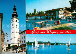 73272933 Waging See Kirche Strandbad Seepartien Waging See - Autres & Non Classés