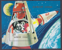 1971 Ajman 1209//B326 Laika Dog In Space 8,00 € - Asien