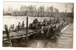 Carte Photo Passage Des Chars Renault Sur Pont Du Genie, Rhone à Confirmer - Manovre