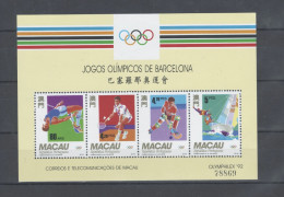 Portugal Macau 1992 "Olympic Games" Condition MNH OG  Mundifil #676-379 Minisheet - Blokken & Velletjes