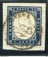 Vitt. Emanuele II° Cent. 20 Indaco Su Piccolo Frammento - Ungebraucht