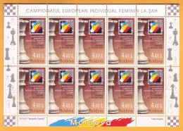 2005 Moldova Moldavie Moldau Chess. European Championships In Chisinau Women  Sheet  Mint - Moldavie