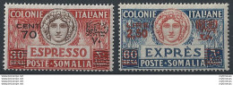 1926 Somalia Espressi Italia Turrita 2v. MNH Sassone N. 5/6 - Other & Unclassified