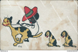 T734 Cartolina Illustratore M.m.vienne  Cani Gatti - Autres & Non Classés