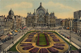 ANVERS  GARE CENTRALE ET PLACE REINE ASTRID - Antwerpen