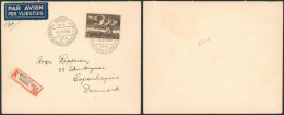 N°810A Seul Sur Lettre Par Avion En Recommandé De Bruxelles + Cachet Spécial (1949) > Copenhague (Danemark) - Lettres & Documents