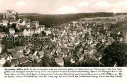 73272002 Altensteig Schwarzwald Stadtpanorama Mit Burg Geschichte Franckh Chroni - Altensteig