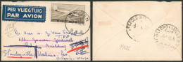 PA28 Sur Petite Enveloppe Format Carte De Visite Expédié Par Avion De Leuven (1956) > Léopoldville Suivi Stanleyville (C - Covers & Documents