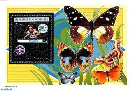 Central Africa 2003 Table Tennis, Scouting S/s Silver, Mint NH, Nature - Sport - Butterflies - Scouting - Sport (other.. - Tennis Tavolo
