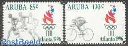 Aruba 1996 Olympic Games Atlanta 2v, Mint NH, Sport - Athletics - Cycling - Olympic Games - Atletiek