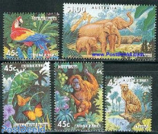 Australia 1994 Zoological Garden 5v, Mint NH, Nature - Animals (others & Mixed) - Birds - Elephants - Monkeys - Parrots - Ongebruikt