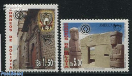 Bolivia 2001 UPAEP 2v, Mint NH, History - Archaeology - U.P.A.E. - Art - Architecture - Arqueología