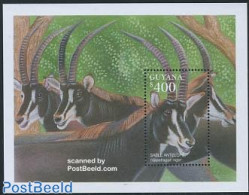 Guyana 2001 Sable Antilope S/s, Mint NH, Nature - Animals (others & Mixed) - Guiana (1966-...)