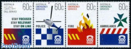 Australia 2010 Emergency Services 4v [:::], Mint NH, Health - Transport - Various - Health - St John - Fire Fighters &.. - Nuevos
