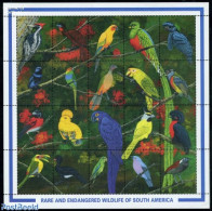 Guyana 1990 Birds 20v M/s, Mint NH, Nature - Birds - Woodpeckers - Guiana (1966-...)