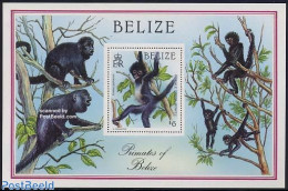 Belize/British Honduras 1987 Monkeys S/s, Mint NH, Nature - Animals (others & Mixed) - Monkeys - Honduras Británica (...-1970)