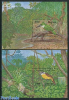 Guyana 1990 Birds 2 S/s, Mint NH, Nature - Birds - Guiana (1966-...)