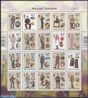 New Zealand 2003 Military Uniforms 20v M/s, Mint NH, History - Nature - Various - Decorations - Militarism - Horses - .. - Unused Stamps