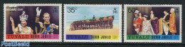 Tuvalu 1977 Silver Jubilee 3v, Mint NH, History - Kings & Queens (Royalty) - Königshäuser, Adel
