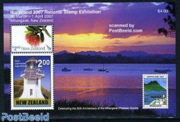 New Zealand 2007 Northland 2007 S/s, Mint NH, Nature - Transport - Various - Flowers & Plants - Ships And Boats - Ligh.. - Ongebruikt