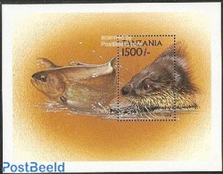 Tanzania 1999 Fish Otter S/s, Mint NH, Nature - Animals (others & Mixed) - Fish - Vissen