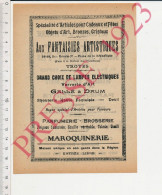 Publicité 1923 René Aubert Peinture Vitrerie 35 Place De La Bonneterie Troyes + Gallé & Daum Aux Fantaisies Artistiques - Ohne Zuordnung