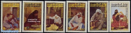 Kuwait 1998 Old Professions 6v, Mint NH, Various - Mills (Wind & Water) - Textiles - Art - Handicrafts - Windmills