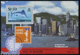 Virgin Islands 1997 Hong Kong S/s, Mint NH, Nature - Fish - Philately - Pesci