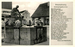 73271883 Braunschweig Eulenspiegelbrunnen Gedicht Horaz Von Nickelnkulke Braunsc - Braunschweig