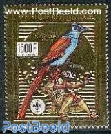 Central Africa 1990 Scouting, Bird 1v, Gold, Mint NH, Nature - Sport - Birds - Scouting - Zentralafrik. Republik