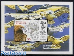 Antigua & Barbuda 1998 Royal Air Force S/s, Mint NH, Nature - Transport - Birds - Birds Of Prey - Aircraft & Aviation - Avions