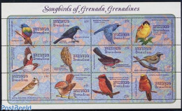 Grenada Grenadines 1993 Birds 12v M/s, Mint NH, Nature - Birds - Grenada (1974-...)