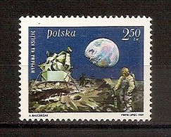 POLAND 1969●First Manned Moon Landing●Apollo 11 USA●Mi 1940 MNH - Europa