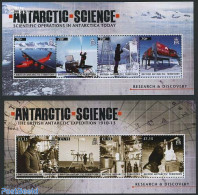 British Antarctica 2011 Antarctic Science 8v (2 M/s), Mint NH, Science - Transport - The Arctic & Antarctica - Weights.. - Avions