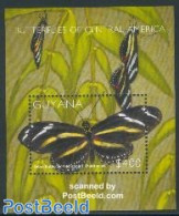 Guyana 2002 Butterflies S/s /Zebra Butterfly, Mint NH, Nature - Butterflies - Guyana (1966-...)