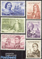 Australia 1966 Definitives 6v, Mint NH, History - Transport - Explorers - Ships And Boats - Nuovi