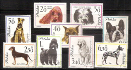 POLAND 1963●Dogs●Mi 1374-82 Used - Chiens