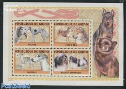 Guinea, Republic 2002 Dogs 4v M/s, Mint NH, Nature - Dogs - Sonstige & Ohne Zuordnung