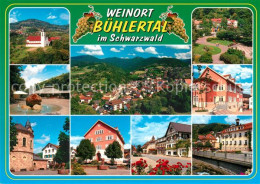 73271779 Buehlertal Kirche Brunnen Panorama Park Motive Buehlertal - Bühlertal